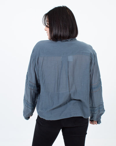 Isabel Marant Étoile Clothing Large | US 10 I FR 42 Ruffled Bib Valda Blouse