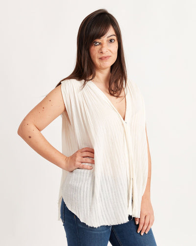 Isabel Marant Étoile Clothing Large | US 8 I FR 40 Pleated Sleeveless Blouse