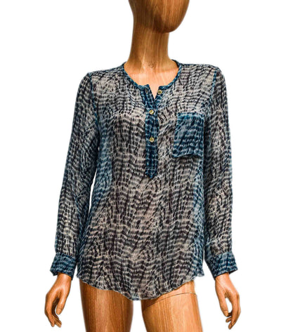 Isabel Marant Étoile Clothing Medium | US 6 I FR 38 Sheer Silk Henley Blouse