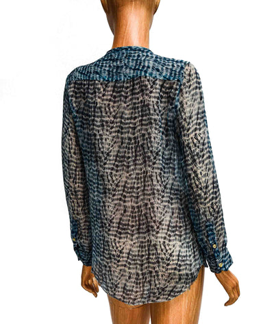Isabel Marant Étoile Clothing Medium | US 6 I FR 38 Sheer Silk Henley Blouse
