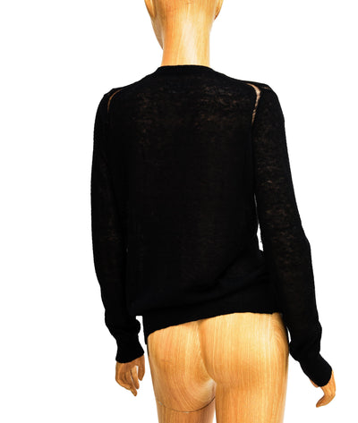 Isabel Marant Étoile Clothing Medium | US 8 I FR 40 Semi-Sheer V-Neck Long Sleeve Top