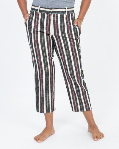 Isabel Marant Étoile Clothing Medium | US 8 I FR 40 Striped Cropped Pants