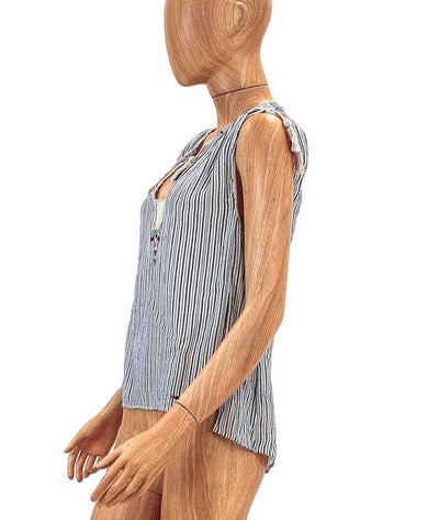 Isabel Marant Étoile Clothing Medium | US 8 I FR 40 Striped Embroidered Sleeveless Top