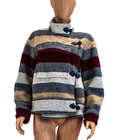 Isabel Marant Étoile Clothing Medium | US 8 I FR 40 Striped Woven Front Pocket Jacket