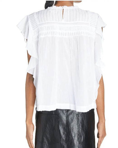 Isabel Marant Étoile Clothing Small | FR 36 "Layona" Ruffle Cotton Top