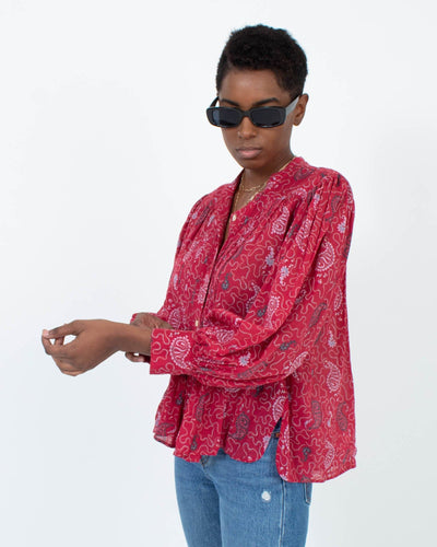 Isabel Marant Étoile Clothing Small | IT 36 Sheer Printed Blouse