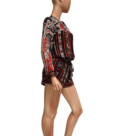 Isabel Marant Étoile Clothing Small Printed Romper with Drawstring Waist