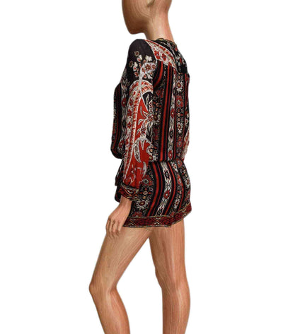 Isabel Marant Étoile Clothing Small Printed Romper with Drawstring Waist