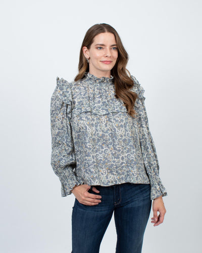 Isabel Marant Étoile Clothing Small | US 4 l FR 36 Linen Ruffle Blouse