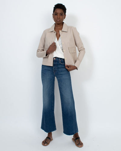 J Brand Clothing Small Beige Button Down Jacket
