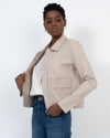 J Brand Clothing Small Beige Button Down Jacket
