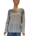 J.McLaughlin Clothing Large Striped Long Sleeve Sweater