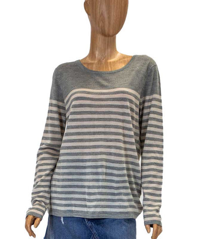 J.McLaughlin Clothing Large Striped Long Sleeve Sweater
