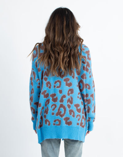 J.O.A. Clothing Small Animal Print Cardigan