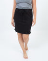 James Perse Clothing Large Black Drawstring Mini Skirt