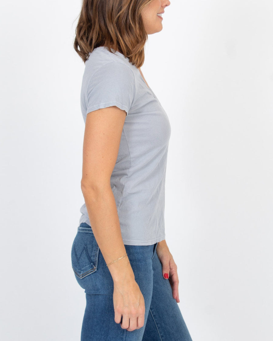 James Perse Clothing Medium Basic Grey Tee