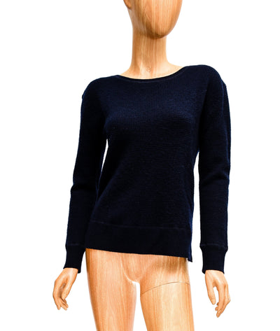 James Perse Clothing Medium Cashmere Waffle Knit Sweater