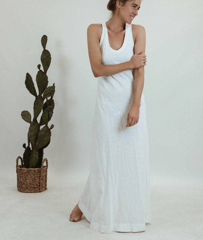 James Perse Clothing Medium Razor Back Cotton Maxi