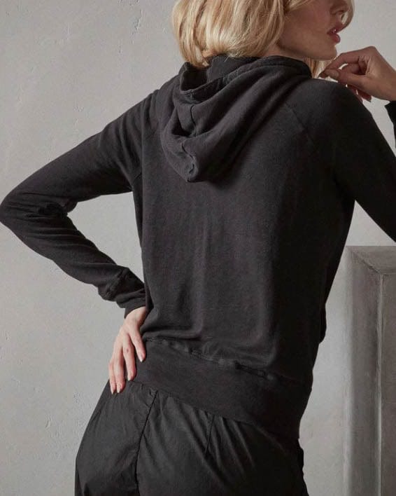 James Perse Clothing Medium "Vintage French Terry" Zip Up Hoodie