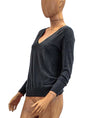 James Perse Clothing Small V-Neck Knit Sweater