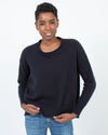 James Perse Clothing XS Navy Cashmere Pullover Sweater