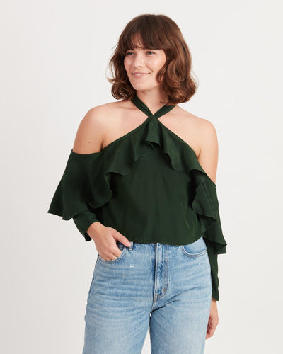 Jay Godfrey Clothing Small | US 4 Silk Cropped Blouse