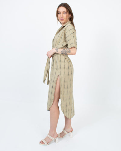 Jen's Pirate Booty Clothing XS Button Down Maxi Dress