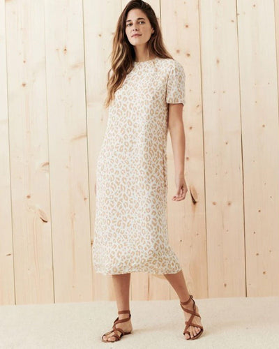 Jenni Kayne Clothing Medium Short Sleeve "Leopard Midi Dress"