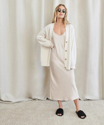 Jenni Kayne Clothing XS Cashmere Cocoon Cardigan in Ivory