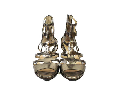 Jimmy Choo Shoes Large | US 9 I IT 39 Low-Heel Metallic Gladiator Sandals