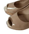 Jimmy Choo Shoes Medium | US 9 I IT 39 Neutral Patent Leather Slingback Wedges