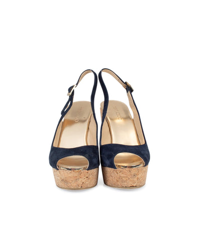 Jimmy Choo Shoes Small | US 37 Suede Slingback Wedge