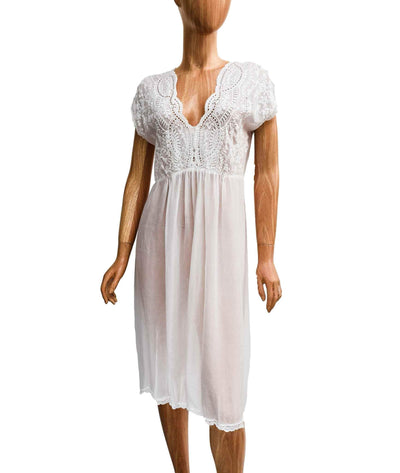 Johnny Was Clothing Small Sheer Embroidered Summer Dress