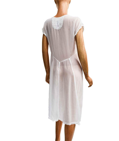 Johnny Was Clothing Small Sheer Embroidered Summer Dress