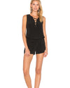 Joie Clothing Large "Caline" Lace Up Romper