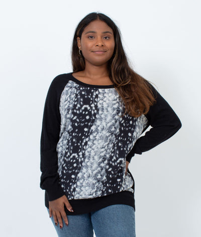 Joie Clothing Medium Printed Silk Sweater