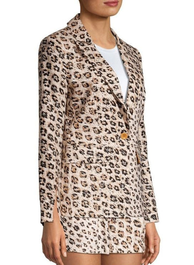 Joie Clothing Medium | US 6 "Anilah" Leopard Print Linen Blazer