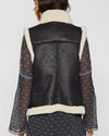 Joie Clothing Small "Danay" Leather & Faux Fur Vest