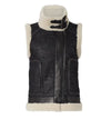 Joie Clothing Small "Danay" Leather & Faux Fur Vest