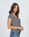 Joie Clothing Small Linen Striped Tee