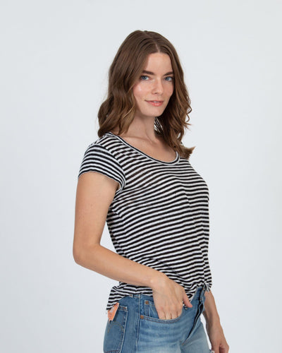 Joie Clothing Small Linen Striped Tee