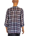 Joie Clothing Small Sheer Plaid Print Blouse