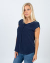 Joie Clothing Small Silk Navy Blouse