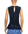 Joie Clothing XS Lace Overlay Peplum Top