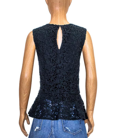 Joie Clothing XS Lace Overlay Peplum Top