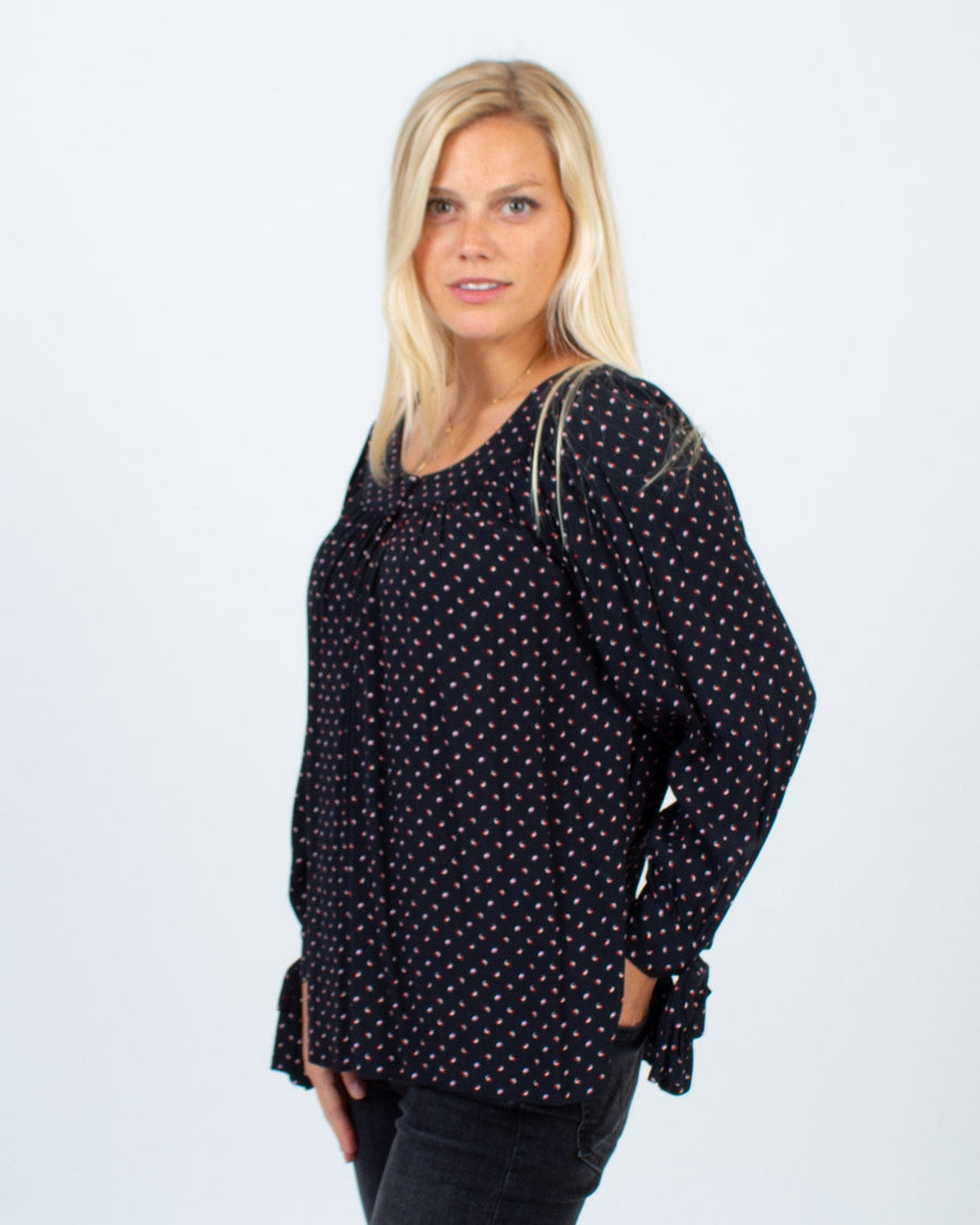 Juicy Couture Clothing Small Printed Long Sleeve Blouse