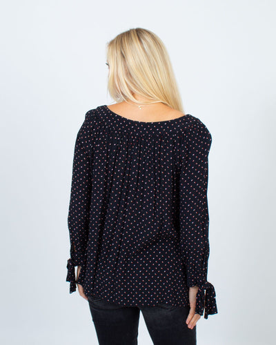 Juicy Couture Clothing Small Printed Long Sleeve Blouse