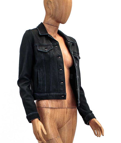 June Clothing Small Patch Pocket Leather Jacket