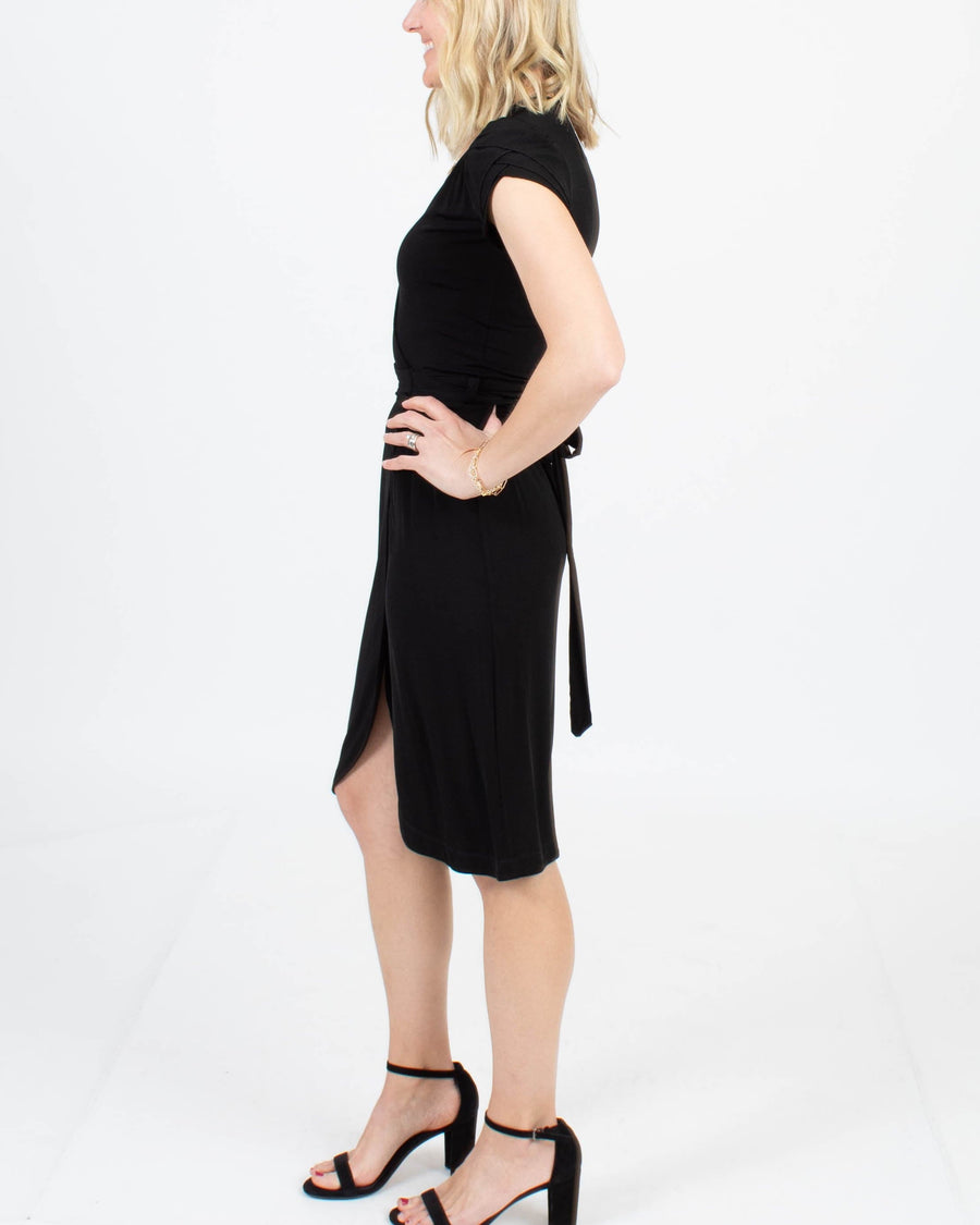 Just Cavalli Clothing Small Black Wrap Dress