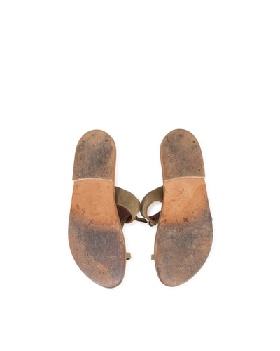 K. Jacques St. Tropez Shoes Small | 6 I 36 "Ganges" Nubuk Khaki Leather Sandals